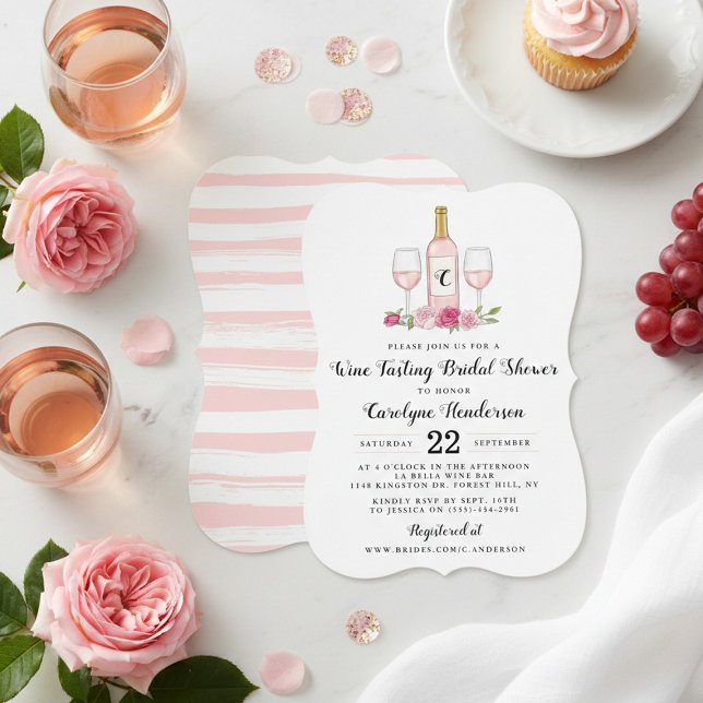Invitación Sencillamente Dulce Vino Degustando Ducha Bridal (Subido por el creador)
