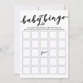 Invitación Sencillamente elegante Bingo Baby Shower