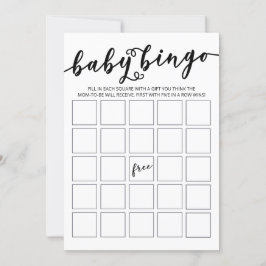 Invitación Sencillamente elegante Bingo Baby Shower