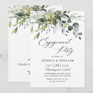 Invitación Sencillamente Elegante Eucalipto FESTA DE COMPROMI