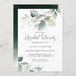 Invitación Sencillamente Hermosa Verdor Botánico Ducha Bridal