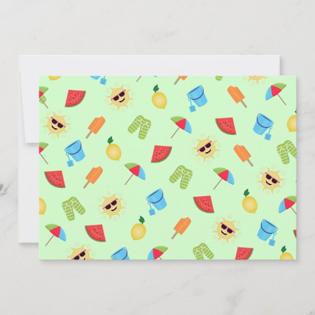 Invitación Sencillamente verano (Anverso)