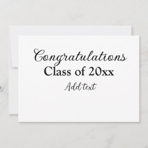 Invitación Sencillas felicitaciones por graduación mínima aña