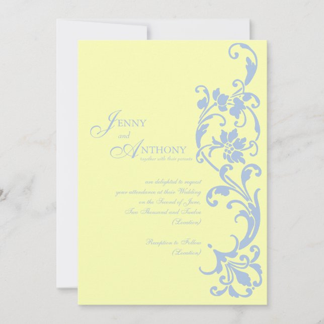 Invitación Sencillez elegante DIY en crema de mantequilla y a (Anverso)