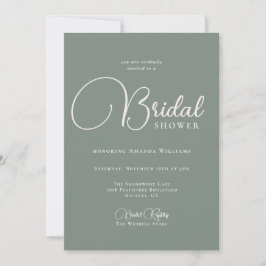 Invitación Sencillez moderna Aguja profunda ducha de novia ve