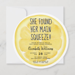Invitación Sencillo acuarela Rusa Lemon Bridal Ducha
