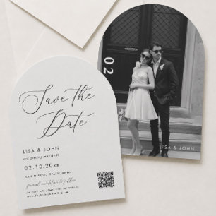 Invitación Sencillo Ahorro de Fecha de Boda Foto
