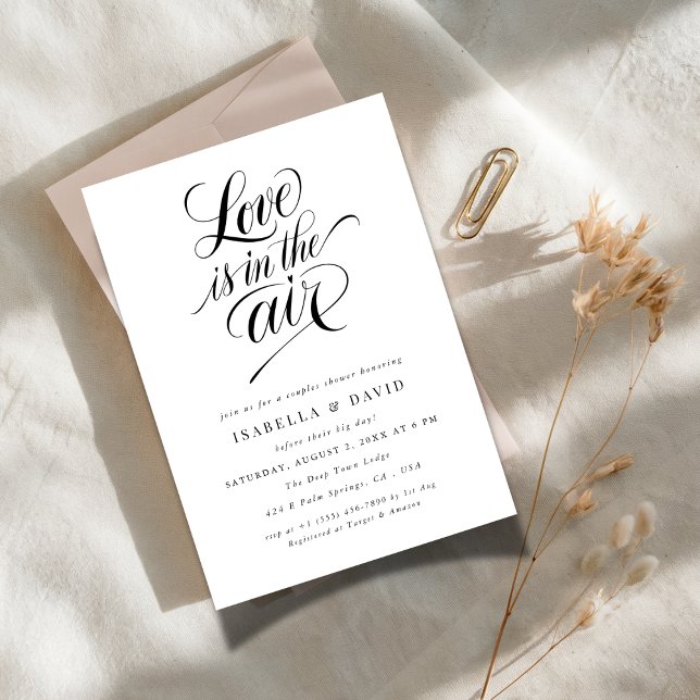 Invitación Sencillo amor moderno está en el aire ducha para p (Subido por el creador)