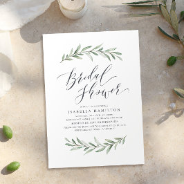 Invitación Sencillo baby shower de boda con caligrafía rústic
