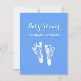 Invitación Sencillo Blue Newprints Boy Baby Shower
