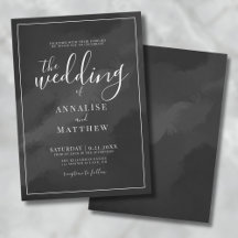 Sencillo Boda de color de agua elegante Minimalist