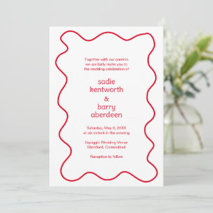 Invitación Sencillo Boda moderno del marco de accionamiento r
