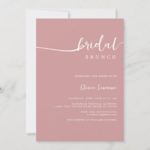 Invitación Sencillo Brunch de novias manuscrito moderno