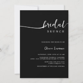 Invitación Sencillo Brunch de novias manuscrito moderno