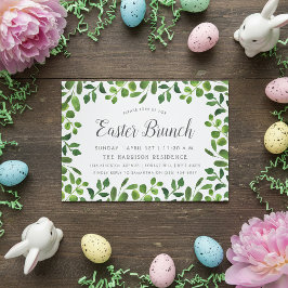 Invitación Sencillo Brunch de Pascua de Primavera