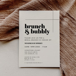 Invitación Sencillo brunch y bubbly elegante y de moda
