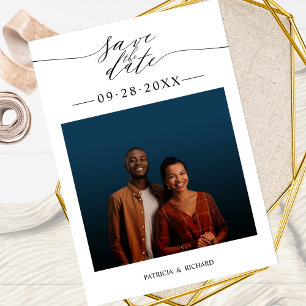 Invitación Sencillo Chic Ahorra la Fecha de la Boda Foto