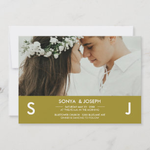 Invitación Sencillo color Elegante texto y foto Guardar la fe