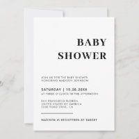 Sencillo con Baby Shower neutral de sexo fotográfi