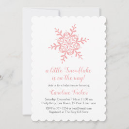 Invitación Sencillo copo de nieve elegante Baby Shower