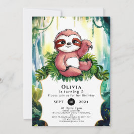 Invitación Sencillo cumpleaños eslovaco colorido