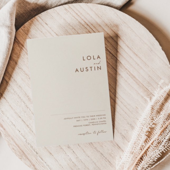 Invitación Sencillo Desierto Blanco Natural Todo En Una Invit (Subido por el creador)