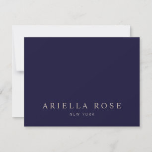 Invitación Sencillo elegante Navy azul profesional Minimalist