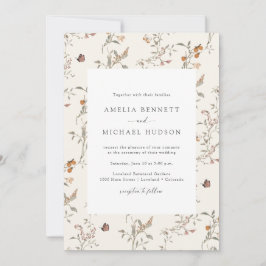 Invitación Sencillo Elegante Rústico Boho Floral Boda