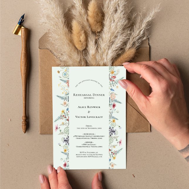 Invitación Sencillo ensayo de Boda verde de la Fábrica de la  (Subido por el creador)