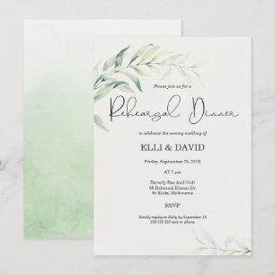 Invitación Sencillo ensayo de vegetación de follaje
