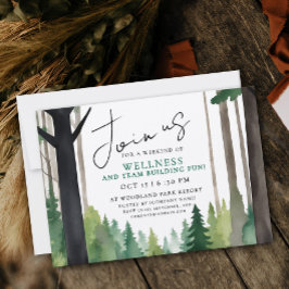 Invitación Sencillo Equipo de Construcción de Bosque de Monta