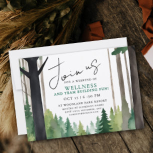 Invitación Sencillo Equipo de Construcción de Bosque de Monta
