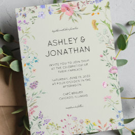 Invitación Sencillo, eterno, flor silvestre Sage Green Boda