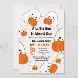 Invitación Sencillo Fantasma Espeluznante Elegante, Fiesta de