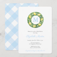 Sencillo Fiesta elegante de Baby Shower Lemons Boy