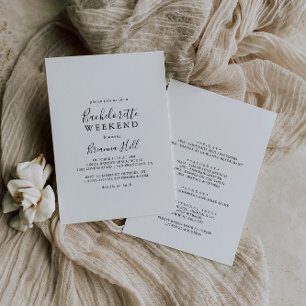 Invitación Sencillo fin de semana de despedida de soltera min