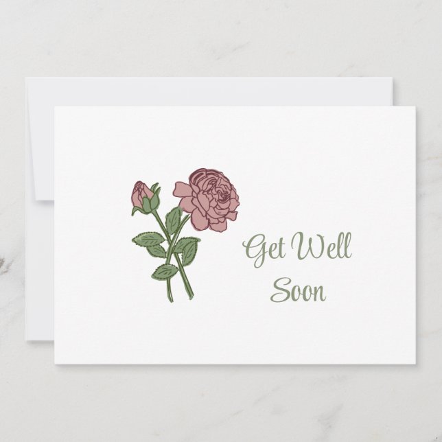 Invitación Sencillo Floral Mínima (Anverso)