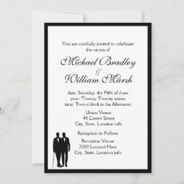 Invitación Sencillo Groom y Groom Gay Boda