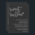 Invitación Sencillo guión Minimalista dulce 16 cumpleaños Fot<br><div class="desc">Sencillo guión Minimalista dulce 16 Invitación a la foto de cumpleaños</div>