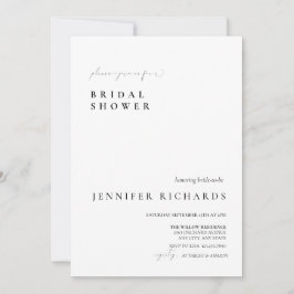 Invitación Sencillo guión para la ducha de la novia