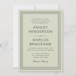 Invitación Sencillo marco elegante Boda de sabores modernos
