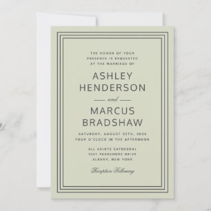Invitación Sencillo marco elegante Boda de sabores modernos