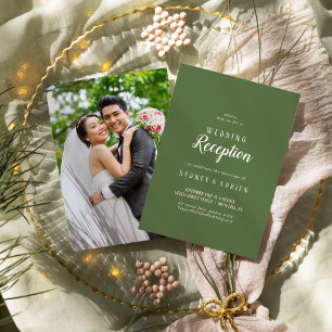 Invitación Sencillo Minimalista Sólo recepción de fotos de sa