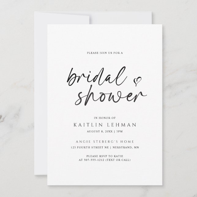 Invitación Sencillo Moderno Cumpleaños de Boda con Letra Mini (Anverso)