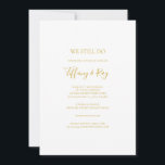 Invitación Sencillo Oro Elegante Todavía Vemos Renovación<br><div class="desc">Este sencillo y elegante oro que aún hacemos es la invitación de renovación perfecta para su moderna renovación minimalista de votos blancos y dorados. El diseño presenta un tipo de letra oro contemporáneo mínimo acompañado de caligrafía formal. ¡Manténgalo como está, o elige personalizarlo con tu propia obra de arte o...</div>