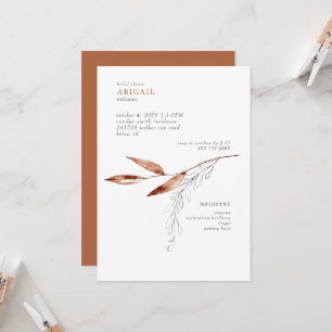 Invitación Sencillo regaderón moderno de follaje para ducha d