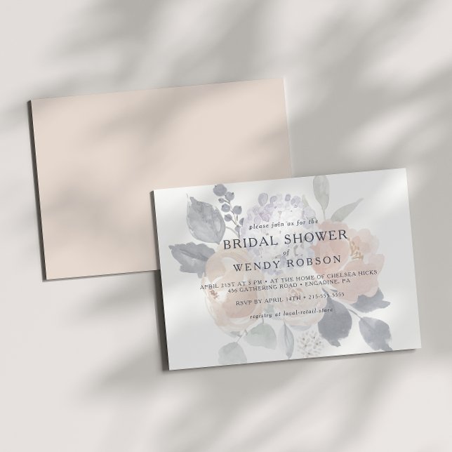 Invitación Sencillo Rústico Floral Horizontal Bridal Shower I (Subido por el creador)