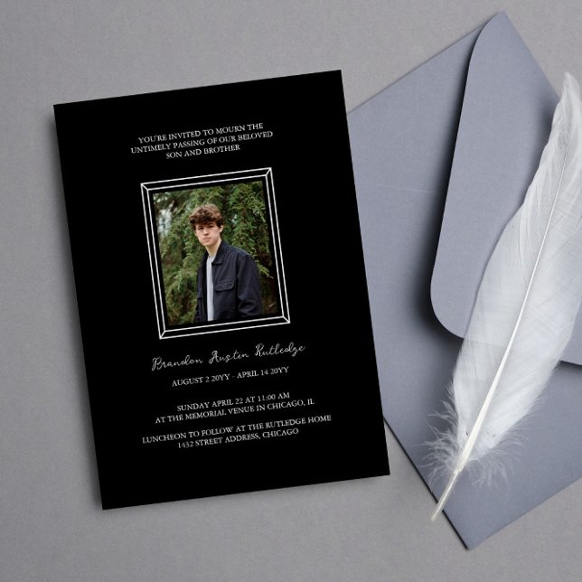 Invitación Sencillo servicio conmemorativo de fotografías en  (Subido por el creador)