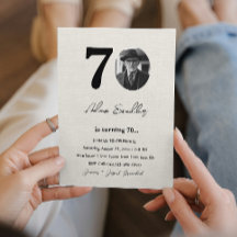 Sencillo y elegante 70º cumpleaños Canva