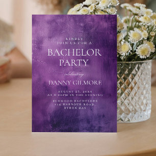 Invitación Sencillo y elegante bachiller morado